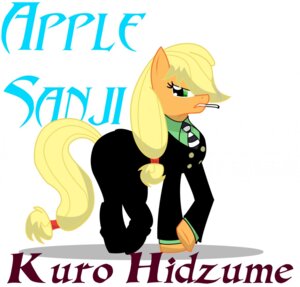 Rating: Safe Score: 0 Tags: 2011 applejack_(mlp) blonde_hair cigarette clothing crossover double_breasted_suit e621 earth_pony english_text equid equine female feral friendship_is_magic fur glare green_eyes hair hasbro hi_res horse kyubicat mammal mouth_hold my_little_pony one_piece orange_body orange_fur pirate pony quadruped sanji_(one_piece) simple_background smoke smoking solo tail text toony User: bunchy7s