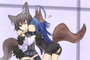 Rating: Safe Score: 0 Tags: 3:2 absolute_territory ahoge animal_humanoid bare_shoulders black_clothing black_hair black_legwear blue_hair blush bottomwear canid canid_humanoid canine canine_humanoid clothed clothing duo e621 eyes_closed female female/female fox fox_humanoid fox_tail gloves hair handwear humanoid kiss_on_cheek kissing legwear long_hair mammal mammal_humanoid nana_muted_xilofon nanashi_(shirogane_usagi) off_shoulder one_eye_closed shirogane_usagi short_hair shorts smile spandex spandex_shorts thigh_highs tight_bottomwear tight_clothing tight_shorts yellow_eyes User: bunchy7s