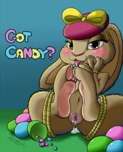 Rating: Explicit Score: 0 Tags: 2011 anthro beret blush bodily_fluids candy clothing dessert e621 female food furnut genital_fluids genitals hat headgear headwear hop_(movie) illumination_entertainment lagomorph leporid mammal pink_berets rabbit ribbons solo vaginal_fluids vulva User: bunchy7s