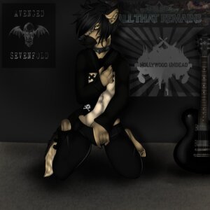 Rating: Safe Score: 0 Tags: 1:1 2012 accessory all_that_remains alternative_fashion avenged_sevenfold black_hair bone canid canine canis claws collar dark domestic_dog e621 electric_guitar emo english_text facial_piercing furgonomic_piercing furgonomics german_shepherd guitar hair hand_in_pants herding_dog hollywood_undead kneeling laara looking_at_viewer luke_reinhard male mammal music musical_instrument muzzle_piercing navel necktie nipple_tape nose_piercing pasties pastoral_dog piercing plucked_string_instrument poster punk skull skull_and_crossbones smile solo string_instrument suggestive tape text yellow_eyes User: bunchy7s