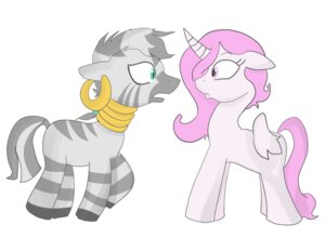 Rating: Safe Score: 0 Tags: 2011 aged_down diab0lical duo e621 ear_piercing equid equine feathered_wings feathers female feral friendship_is_magic hair hasbro horn mammal my_little_pony mythological_creature mythological_equine mythology piercing pink_hair princess_celestia_(mlp) quadruped simple_background stripes tail white_background white_body white_feathers winged_unicorn wings zebra zecora_(mlp) User: bunchy7s