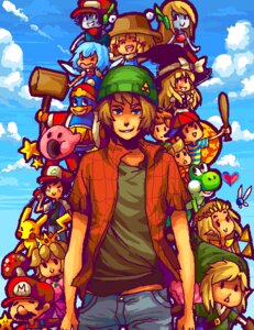 Rating: Safe Score: 0 Tags: aliasing alien ambiguous_gender android ash_ketchum baseball_bat bat_(object) beanie cave_story cirno claus_(earthbound) clothing cloud crossover curly_brace detailed detailed_background digital_media_(artwork) dinosaur e621 earthbound_(series) fairy female fungus fur game_item generation_1_pokemon green_yoshi group hammer hat headgear headwear heart_symbol holding_baseball_bat holding_object holding_pokeball human king_dedede kirby kirby_(series) link lucas_(earthbound) machine male mammal mario mario_bros mushroom navi ness nintendo ocarina_of_time outside pikachu pokeball pokemon pokemon_(species) pokemon_trainer prehistoric_species princess princess_peach princess_zelda print_beanie print_clothing print_hat print_headgear print_headwear quote_(cave_story) reptile robot rodent royalty scalie sky skyscape standard_pokeball star starman_(mario) super_mushroom susuggekki the_legend_of_zelda tools toony touhou triangle_mouth triforce triforce_(object) triforce_beanie triforce_clothing triforce_hat triforce_headwear triforce_print yellow_body yellow_fur yoshi User: bunchy7s