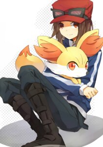 Rating: Safe Score: 0 Tags: ambiguous_gender calem_(pokemon) canid canine duo e621 female fennekin feral generation_6_pokemon human mammal nekomatako nintendo pokemon pokemon_(species) size_difference trainer User: bunchy7s