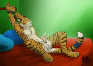 Rating: Explicit Score: 0 Tags: 2014 animal_genitalia animal_penis anthro balls bed blue_stripes bodily_fluids bound brandon_(hufnaar) cum cum_on_belly cum_on_body cum_on_face cum_on_own_face cum_on_self e621 ear_piercing erection felid feline_genitalia feline_penis furniture genital_fluids genitals hufnaar humanoid_genitalia humanoid_penis hybrid_genitalia hybrid_penis looking_at_viewer male mammal nude pantherine penile_spines penis piercing solo stripes submissive submissive_male tiger User: bunchy7s