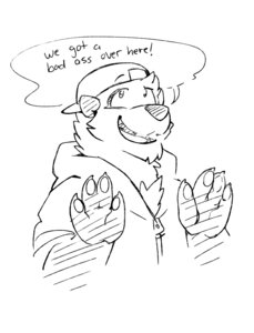 Rating: Safe Score: 0 Tags: 4_fingers anthro backwards_baseball_cap backwards_hat baseball_cap bear black_and_white claws clothed clothing dialogue e621 english_text fingers giant_panda hat headgear headwear jacket male mammal meme monochrome open_mouth open_smile reaction_image rolled_up_sleeves simple_background smile solo speech_bubble super-tuler tairu text tongue topwear white_background zipper User: bunchy7s Rating: Safe Score: 0 Tags: 4_fingers anthro backwards_baseball_cap backwards_hat baseball_cap bear black_and_white claws clothed clothing dialogue e621 english_text fingers giant_panda hat headgear headwear jacket male mammal meme monochrome open_mouth open_smile reaction_image rolled_up_sleeves simple_background smile solo speech_bubble super-tuler tairu text tongue topwear white_background zipper User: bunchy7s