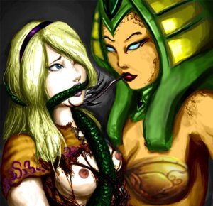 Rating: Explicit Score: 0 Tags: arcanists_series blonde_hair bondage bra breasts breasts_out cassiopeia_du_couteau cleavage erect_nipples exposed_breasts female femdom femsub gag gagged improvised_gag league_of_legends luxanna_crownguard ninjaviking nipples rule34 spellthief_lux tentacle_gag torn_clothes torn_shirt User: bunchy7s