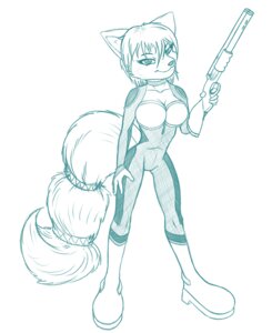 Rating: Safe Score: 0 Tags: anthro boots breasts canid canine cleavage clothed clothing e621 female footwear fox fur green_and_white gun hair holding_gun holding_object holding_ranged_weapon holding_weapon krystal_(star_fox) line_art mammal monochrome nintendo ranged_weapon shoes shotgun solo star_fox tail weapon wtfeather User: bunchy7s