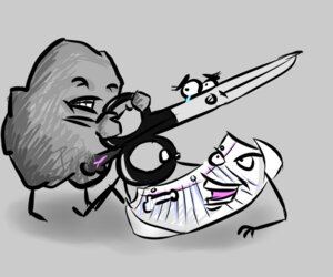 Rating: Explicit Score: 0 Tags: female inanimate paper rock rock_paper_scissors rule34 scissors what User: bunchy7s