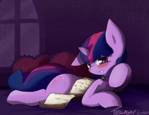 Rating: Questionable Score: 0 Tags: 2013 bed blush cutie_mark dialogue e621 english_text equid equine female feral friendship_is_magic fur furniture hair hasbro horn letter looking_at_viewer lying mammal multicolored_hair my_little_pony mythological_creature mythological_equine mythology night on_front pillow purple_body purple_eyes purple_fur purple_hair solo tesslashy text twilight_sparkle_(mlp) two_tone_hair unicorn User: bunchy7s