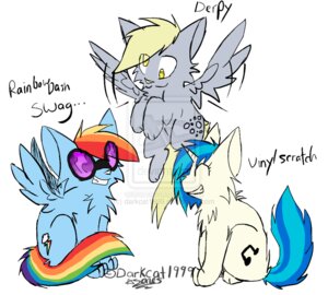 Rating: Safe Score: 0 Tags: 2012 alternate_species archived_source blue_body blue_feathers blue_fur darkcat1999 derp_eyes derpy_hooves_(mlp) distracting_watermark domestic_cat e621 english_text feathered_wings feathers felid feline felis female feral friendship_is_magic fur group hasbro mammal multicolored_tail my_little_pony rainbow_dash_(mlp) rainbow_tail simple_background sparklefur tail text vinyl_scratch_(mlp) watermark white_background wings User: bunchy7s