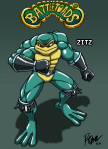 Rating: Safe Score: 0 Tags: 2010 abs amphibian anthro armor battletoads belt biceps cc-by-nc-nd clothed clothing creative_commons e621 flexing frog gloves handwear male muscular muscular_anthro muscular_male pecs pose rareware solo tigerfog toad_(frog) topless zitz_(battletoads) User: bunchy7s