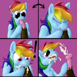 Rating: Explicit Score: 0 Tags: 2013 animal_genitalia animal_penis blue_body blue_fur bodily_fluids comic cum cum_in_mouth cum_inside duo e621 equid equine equine_genitalia equine_penis erection faceless_character faceless_male female feral friendship_is_magic fur genital_fluids genitals hair hasbro hi_res horse male male/female mammal multicolored_hair my_little_pony nude penis pony purple_eyes rainbow_dash_(mlp) rainbow_hair simple_background solo_focus xanthor User: bunchy7s