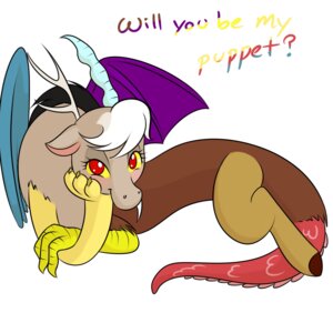 Rating: Safe Score: 0 Tags: 1:1 asking asking_viewer chimera crossgender dialogue digital_media_(artwork) discord_(mlp) draconequus e621 english_text female friendship_is_magic hasbro hi_res kloudmutt looking_at_viewer mtf_crossgender my_little_pony question rainbow_text smile solo tail talking_to_viewer text User: bunchy7s