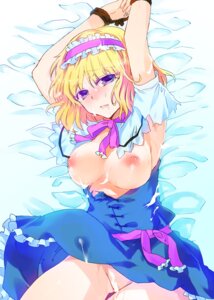 Rating: Explicit Score: 0 Tags: 1girls after_rape alice_margatroid arms_up blonde_hair blue_eyes blush bound_arms bound_wrists breasts capelet clothed_rape cum cum_on_body cum_on_breasts cum_on_upper_body female hairband helpless narumi_(momo27) nipples no_panties rape rule34 short_hair solo touhou User: bunchy7s