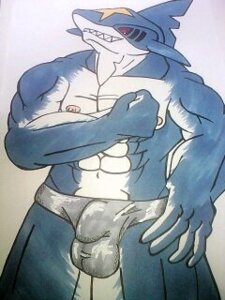 Rating: Explicit Score: 0 Tags: anthro color fish front_view male male_only marine muscles nipples pokemon pokemon_(species) rule34 shark sharpedo solo tagme topless User: bunchy7s