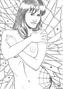 Rating: Explicit Score: 0 Tags: breasts covering_breasts crossed_arms female female_only front_view human marvel marvel_comics mary_jane_watson monochrome nipples rule34 solo spider-man_(series) tagme troiano troiano_lima web User: bunchy7s