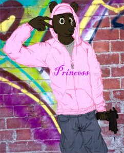 Rating: Safe Score: 0 Tags: anthro bear biped bottomwear brick brick_wall brown_body brown_fur clothed clothing digital_media_(artwork) e621 ear_tuft front_view fur gangster gesture grey_bottomwear grey_clothing gun hand_gesture headgear headwear holding_gun holding_object holding_ranged_weapon holding_weapon hood hoodie looking_at_viewer male mammal mixed_media pants photo_background photography_(artwork) pink_clothing pink_headwear pink_topwear portrait ranged_weapon real round_ears shirt_logo solo standing three-quarter_portrait topwear tuft v_sign wall_(structure) weapon x6a9x User: bunchy7s