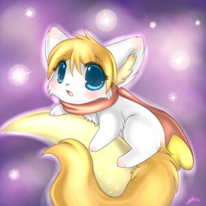 Rating: Safe Score: 0 Tags: 1:1 ambiguous_gender angelpaw blonde_hair blue_eyes canid canine e621 feral fur hair mammal moon quadruped scarf solo star tail white_body white_fur User: bunchy7s
