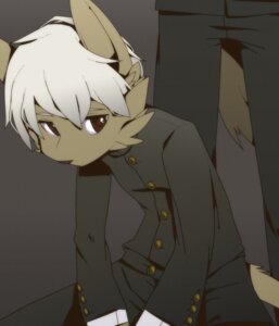 Rating: Safe Score: 0 Tags: anthro black_nose brown_eyes button_(fastener) canid canine clothed clothing duo e621 fox fully_clothed hair hi_res male mammal oouyuki_benten simple_background sitting standing suit tail toony white_hair User: bunchy7s