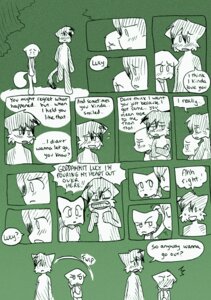 Rating: Safe Score: 0 Tags: anthro bittersweet_candy_bowl breasts comic dialogue domestic_cat duo e621 english_text featureless_breasts featureless_crotch felid feline felis female khao_manee lucy_(bcb) male mammal monochrome paulo_(bcb) somali_cat speech_bubble taeshi_(artist) tail text User: bunchy7s