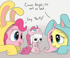 Rating: Safe Score: 0 Tags: 2012 angel_(mlp) blue_eyes clothing costume dialogue e621 earth_pony english_text equid equine female feral fluttershy_(mlp) friendship_is_magic fur group hair hasbro horse lagomorph leporid mammal my_little_pony pink_body pink_fur pink_hair pinkie_pie_(mlp) pony rabbit smile spicyhamsandwich text white_body white_fur yellow_body yellow_fur User: bunchy7s