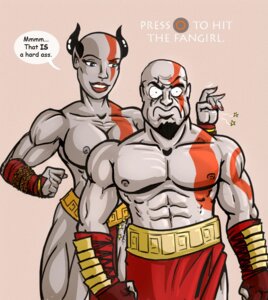 Rating: Explicit Score: 0 Tags: angry angry_face bald breasts circle_button female female_kratos gameplay_mechanics god_of_war goofy_ahh_facial_expression greek_clothes kratos male muscular muscular_female muscular_male rule34 rule_63 text topless User: bunchy7s