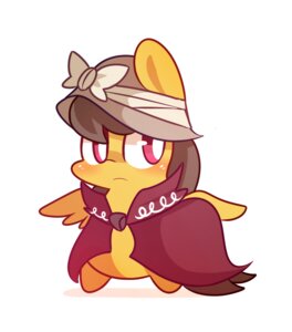 Rating: Safe Score: 0 Tags: a._k._yearling_(mlp) black_hair brown_body brown_feathers chibi clothing daring_do_(mlp) e621 equid equine eyewear feathered_wings feathers female feral friendship_is_magic frown fur grey_hair hair hasbro hat headgear headwear mackinn7 mammal my_little_pony mythological_creature mythological_equine mythology pegasus purple_eyes simple_background slightly_chubby solo white_background wings User: bunchy7s