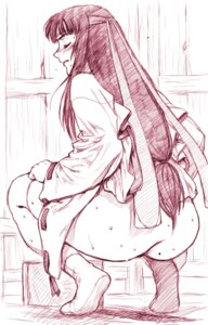 Rating: Questionable Score: 0 Tags: 1girls 7_(marunana) ass female footwear highres long_hair low-tied_long_hair monochrome queen's_blade rule34 socks solo squatting sweat toilet tomoe traditional_media User: bunchy7s