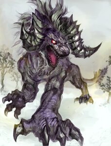 Rating: Safe Score: 0 Tags: ambiguous_gender claws demon detailed detailed_background digital_media_(artwork) digital_painting_(artwork) e621 fangs fantasy foreshortening full-length_portrait glowing glowing_eyes horn painting_(artwork) portrait red_eyes scalie solo tail teeth toony zurumuke_bakuhu User: bunchy7s