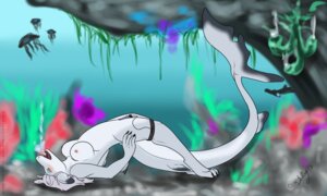 Rating: Explicit Score: 0 Tags: 2013 5:3 ambient_jellyfish ambient_sealife anthro aquatic biped blush breasts bubble claws cnidarian dorsal_fin e621 female fin fish genitals grey_body grey_hair grey_skin hair half-closed_eyes jellyfish lying masturbation medusozoan narrowed_eyes nipples non-mammal_breasts non-mammal_nipples on_back ryn_iiskra sex_toy shark solo sythrawolf tail toe_claws underwater vaginal vaginal_masturbation vulva water User: bunchy7s