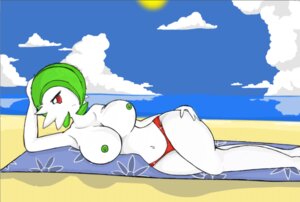 Rating: Questionable Score: 0 Tags: beach big_breasts blush breasts clothed clothing cloud commoddity detailed_background e621 female gardevoir generation_3_pokemon green_hair green_nipples hair hair_over_eye looking_at_viewer mammal nintendo nipples not_furry on_towel one_eye_obstructed outside pokemon pokemon_(species) red_eyes sand seaside sky solo topless towel water wide_hipped_female wide_hips User: bunchy7s