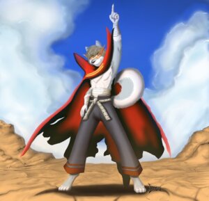 Rating: Safe Score: 0 Tags: 2011 4_toes 5_fingers anthro barefoot belt biped black_nose body_wraps bottomwear canid canine canis cape clothed clothing day domestic_dog e621 eyewear feet fingers front_view fuzzikayu gesture hair hand_gesture husky kamina_(gurren_lagann) looking_at_viewer male mammal nordic_sled_dog outside pants pointing pointing_up short_hair sky smile solo spitz standing tail tengen_toppa_gurren_lagann toes User: bunchy7s