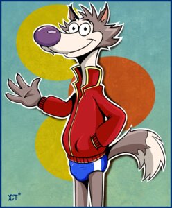 Rating: Questionable Score: 0 Tags: anthro blue_clothing blue_speedo blue_swimwear bulge canid canine canis chip_the_wolf clothing cookie_crisp countershading dipstick_tail e621 general_mills jacket kcee male mammal markings mascot paws pinup pose purple_nose red_clothing red_jacket red_topwear smile solo speedo swimwear tail tail_markings toony topwear wolf User: bunchy7s