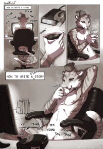 Rating: Questionable Score: 0 Tags: anthro chair clock clothing comic computer danath_tiger e621 electronics english_text felid fez furniture hat headgear headwear male mammal monitor nude pantherine solo stripes tail text tiger tokifuji writer User: bunchy7s