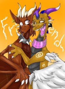 Rating: Safe Score: 0 Tags: darknite_(mel_the_hybrid) dialogue dragon duo e621 english_text eye_contact eyewear fangs feathered_wings feathers female glasses hug looking_at_another markings mythological_creature mythological_scalie mythology scalie sd shalonesk smile teeth text wings User: bunchy7s