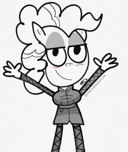 Rating: Safe Score: 0 Tags: 2014 anthro anthrofied black_and_white breasts clothed clothing e621 earth_pony equid equine female friendship_is_magic half-closed_eyes hasbro horse ignrance mammal monochrome my_little_pony narrowed_eyes pinkie_pie_(mlp) pony signature simple_background solo white_background User: bunchy7s