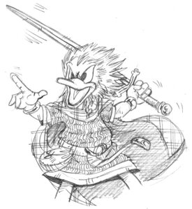 Rating: Safe Score: 0 Tags: anatid anseriform anthro avian beak bird bottomwear clothing disney duck e621 graphite_(artwork) greyscale kilt male melee_weapon monochrome sketch solo sword traditional_media_(artwork) unknown_artist warrior weapon User: bunchy7s