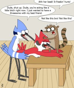 Rating: Explicit Score: 0 Tags: 2_toes anthro avian avian_feet beak beak_fetish beak_play beak_sex beakjob bird blue_jay breasts cardinal_(bird) cartoon_network corvid dialogue e621 english_text erection feathers feet fellatio female from_behind_position furniture genitals group group_sex humor interspecies jay_(bird) kirapac licking male male/female mammal margaret_smith_(regular_show) micro_calves micro_legs micro_thighs mordecai_(regular_show) new_world_jay non-mammal_breasts on_model oral oscine passerine penile penis penis_lick procyonid profanity raccoon regular_show rigby_(regular_show) sex table tail tail_feathers teeth text thin_calves thin_legs thin_thighs threesome toes tongue tongue_out trio User: bunchy7s
