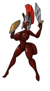 Rating: Questionable Score: 0 Tags: 2010 ant anthro armor army_ant arthropod arthropod_abdomen breasts e621 female headgear helmet hymenopteran insect lordstevie melee_weapon myrmedion nipples non-mammal_breasts non-mammal_nipples nude shield simple_background solo sword warrior weapon white_background User: bunchy7s