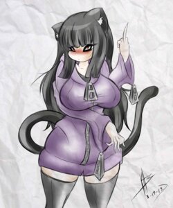 Rating: Safe Score: 0 Tags: 5:6 anthro big_breasts black_hair blush breasts dullvivid e621 felid female gesture hair hand_gesture lara_ravencroft long_hair mammal middle_finger red_eyes solo tail User: bunchy7s