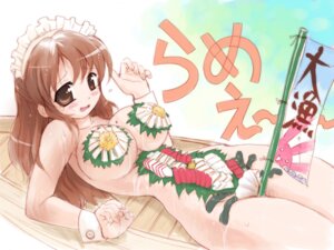 Rating: Explicit Score: 0 Tags: akiyoshi_yoshiaki asahina_mikuru blush breasts brown_eyes brown_hair female female_only food huge_breasts human large_breasts nude nyotaimori rule34 solo sushi suzumiya_haruhi_no_yuuutsu User: bunchy7s