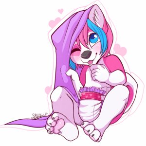 Rating: Safe Score: 0 Tags: 1:1 anthro bedding biped blanket blue_eyes blush canid canine canis clean_diaper clothed clothing daww diaper diaper_only domestic_dog e621 embarrassed female fur hair heart_clothing heart_diaper heart_print heart_symbol heart_underwear husky mammal minettefraise nordic_sled_dog one_eye_closed pawpads paws pink_body pink_fur pink_hair print_diaper shy solo spitz thathuskypup toddler tongue topless underwear wearing_diaper young young_anthro User: bunchy7s