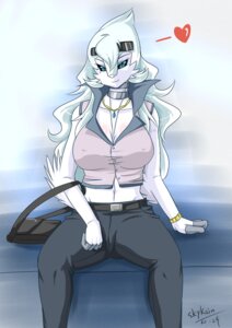 Rating: Safe Score: 0 Tags: anthro anthrofied belt big_breasts biped blue_eyes breasts crovirus dragon e621 eyewear feathered_dragon feathered_scalie feathers female generation_5_pokemon hair heart_symbol jewelry legendary_pokemon long_hair looking_at_viewer markings mature_anthro mature_female mole_(marking) mythological_creature mythological_scalie mythology necklace nintendo nipple_outline non-mammal_breasts pokemon pokemon_(species) pokemorph purse reshiram scalie seraphine_divano sitting skykain solo sunglasses User: bunchy7s
