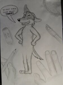 Rating: Safe Score: 0 Tags: ambiguous_gender anthro artist biped breaking_the_fourth_wall canid canine canis creating_art dialogue disembodied_hand domestic_dog drawing_(action) drawn_over duo e621 english_text eraser front_view full-length_portrait graphite_(artwork) greyscale guide_lines hands_on_hips hi_res humor looking_at_viewer male mammal meta mixed_media monochrome naturally_censored pen_(artwork) pencil_(object) portrait pose sketch solo_focus standing tail talking_to_viewer text three-quarter_view traditional_media_(artwork) url war0anty User: bunchy7s