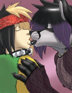Rating: Safe Score: 0 Tags: alternative_fashion anthro black_lips canid canine clothing collar comic digital_media_(artwork) duo e621 emo eyes_closed facial_piercing fox french_kissing gideon human human_on_anthro interspecies jewelry kerchief kissing lip_piercing lips male male/male male_on_anthro male_on_human mammal necklace piercing reven_and_shayde_meet shayde thick_bottom_lip User: bunchy7s