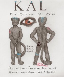Rating: Safe Score: 0 Tags: anthro blue_markings brown_eyes butt cougar covering e621 english_text felid feline footprint hi_res kal_shadowfire male mammal markings melanistic model_sheet pawprint pawprint_tattoo solo tattoo text traditional_media_(artwork) zorraleal User: bunchy7s