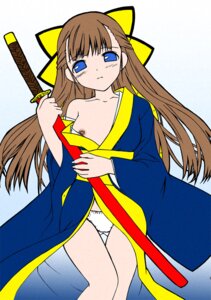 Rating: Explicit Score: 0 Tags: female nipple_slip nipples panties pointy_chin rule34 sword underwear weapon User: bunchy7s