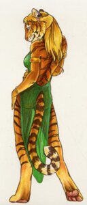 Rating: Safe Score: 0 Tags: anthro armlet backless_clothing backless_dress barefoot biped blonde_hair bracelet brown_body brown_fur caribou_(artist) clothed clothing digitigrade dress e621 evening_gown feet felid female fur green_clothing green_dress hair halterneck hand_on_belly hand_on_hip jewelry looking_back mammal orange_body orange_fur pantherine pose rear_view side_slit side_slit_clothing side_slit_dress simple_background slit_dress smile solo standing stripes tail tiger translucent translucent_clothing white_background wide_hips User: bunchy7s