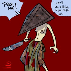 Rating: Explicit Score: 0 Tags: dialogue female female_pyramid_head pyramid_head rule34 rule_63 silent_hill silent_hill_(film) solo tagme topless User: bunchy7s