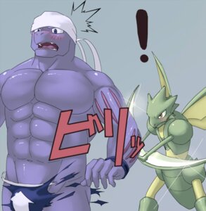 Rating: Explicit Score: 0 Tags: anthro bandana blush clothes color front_view insect interspecies machoke male male_only monster muscles pok&eacute;mon_(species) pokemon pokemon_(species) rule34 scyther t.rosshi tagme topless torn_clothes User: bunchy7s